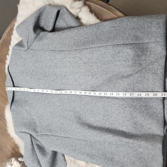NWT Marc New York Andrew Marc Grey Long Sleeve Long Button Up Coat Sz Large - Picture 13 of 15